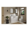 Cedar 1236mm Slim Basin & WC Unit Pack - White Gloss (Grey Cab)