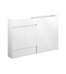 Cedar 1236mm Slim Basin & WC Unit Pack - White Gloss (Oak Cab)