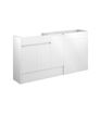 Cedar 1536mm Standard Basin, WC & 1 Door Unit Pack - White Gloss (Oak Cab)