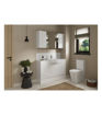 Cedar 1536mm Standard Basin, WC & 1 Door Unit Pack - White Gloss (Oak Cab)