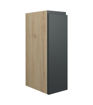 Cedar 200mm Standard Toilet Roll Unit - Matt Graphite Grey (Oak Cab)