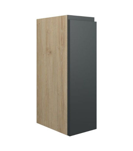 Cedar 200mm Standard Toilet Roll Unit - Matt Graphite Grey (Oak Cab)