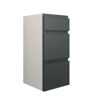 Cedar 300mm Standard 3 Drawer Unit - Matt Graphite Grey (Grey Cab)