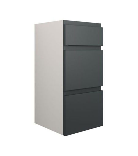 Cedar 300mm Standard 3 Drawer Unit - Matt Graphite Grey (Grey Cab)