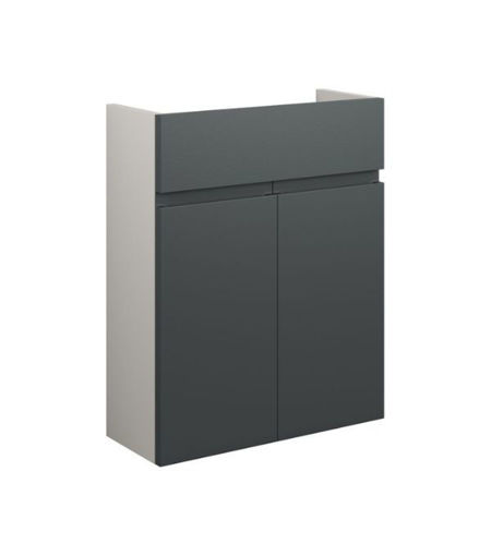 Cedar 500mm Slim Basin Unit - Matt Graphite Grey (Grey Cab)