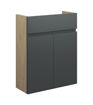 Cedar 500mm Slim Basin Unit - Matt Graphite Grey (Oak Cab)