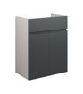 Cedar 500mm Standard Basin Unit - Matt Graphite Grey (Grey Cab)