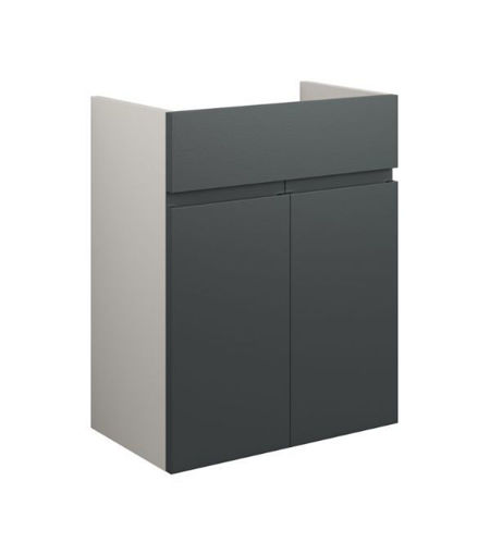 Cedar 500mm Standard Basin Unit - Matt Graphite Grey (Grey Cab)