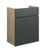 Cedar 500mm Standard Basin Unit - Matt Graphite Grey (Oak Cab)