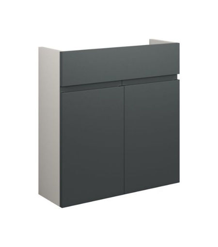 Cedar 600mm Slim Basin Unit - Matt Graphite Grey (Grey Cab)