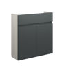 Cedar 600mm Slim Basin Unit - Matt Graphite Grey (Grey Cab)