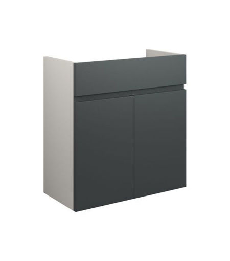 Cedar 600mm Standard Basin Unit - Matt Graphite Grey (Grey Cab)