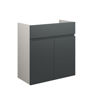 Cedar 600mm Standard Basin Unit - Matt Graphite Grey (Grey Cab)