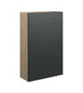 Cedar 500mm Slim WC Unit - Matt Graphite Grey (Oak Cab)