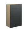 Cedar 500mm Standard WC Unit - Matt Graphite Grey (Oak Cab)