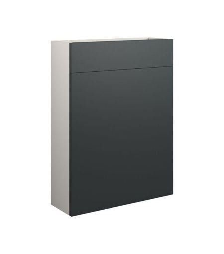 Cedar 600mm Slim WC Unit - Matt Graphite Grey (Grey Cab)