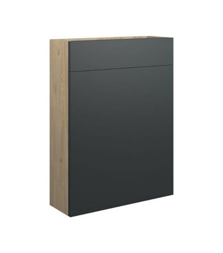 Cedar 600mm Slim WC Unit - Matt Graphite Grey (Oak Cab)