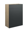 Cedar 600mm Standard WC Unit - Matt Graphite Grey (Oak Cab)