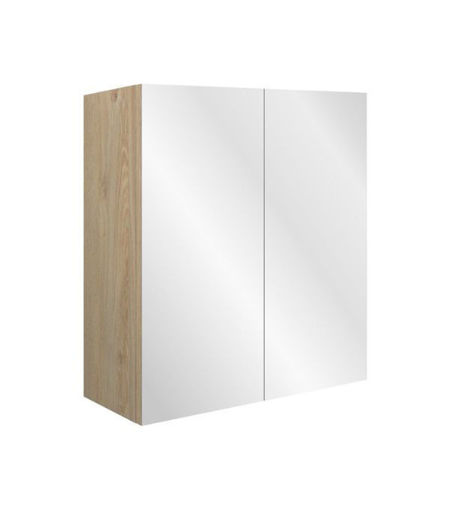 Cedar 600mm Mirrored Wall Unit - Matt Graphite Grey (Oak Cab)