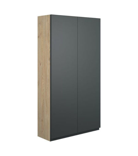 Cedar 600mm Slim 2 Door Storage Unit - Matt Graphite Grey (Oak Cab)