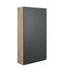 Cedar 600mm Slim 2 Door Storage Unit - Matt Graphite Grey (Oak Cab)
