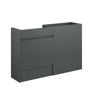 Cedar 1236mm Standard Basin & WC Unit Pack - Matt Graphite Grey (Grey Cab)