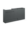 Cedar 1536mm Standard Basin, WC & 1 Door Unit Pack - Matt Graphite Grey (Grey Cab)