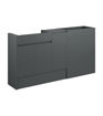 Cedar 1536mm Standard Basin, WC & 1 Door Unit Pack - Matt Graphite Grey (Oak Cab)