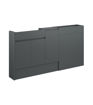 Cedar 1536mm Slim Basin, WC & 1 Door Unit Pack - Matt Graphite Grey (Oak Cab)