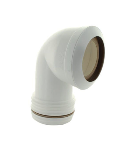 Marley Pan Connector - Bent - White