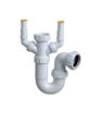 Marley 40mm Waste Trap - Washing Machine Double Spigot - White