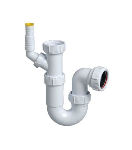 Marley 40mm Waste Trap - Washing Machine Single Spigot - White