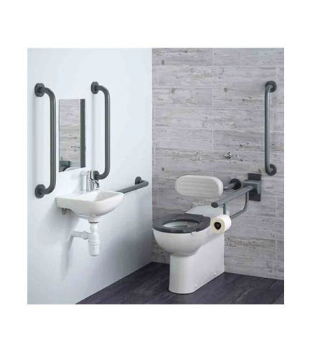 Armitage Shanks Doc M Contour 21+ Back-To-Wall Left Hand Corner Pack; Grey