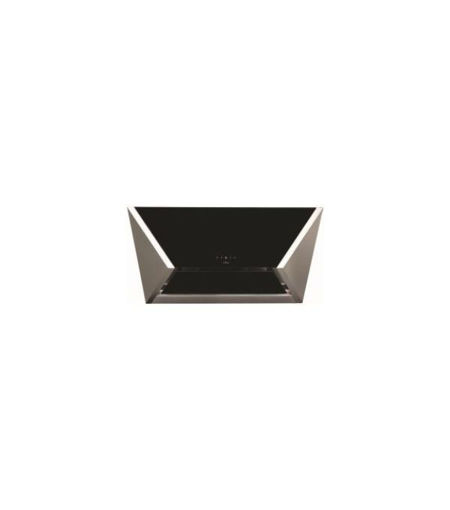 Extractor Geometric Black Glass 90Cm Touch Control Stainless Steel