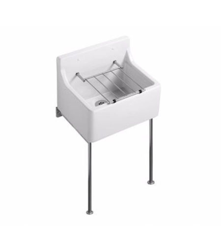 Armitage Shanks Birch Cleaners' Sink - 51Cm With Hardwood Pad And Bucket Grating - S592001