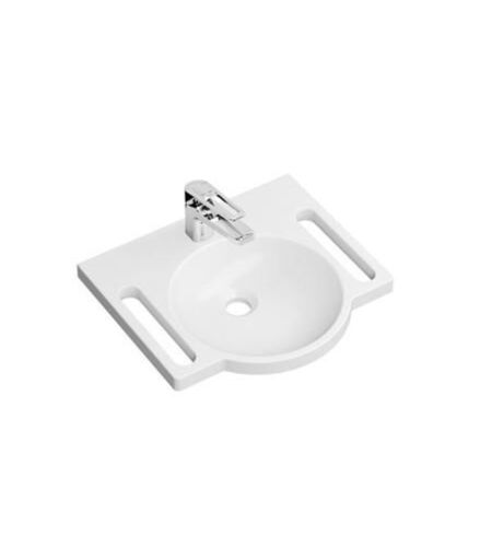 Hewi Mineral Washbasin Set 950.19.023 450mm x 400mm, White, With Washbasin Fitting AQ1.12M10340