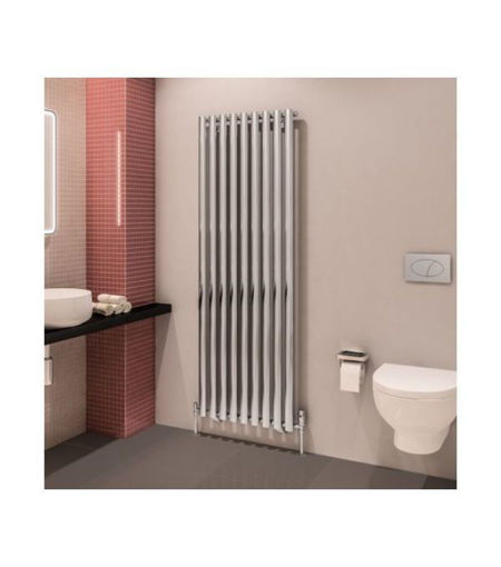 89.0012 - Eastbrook - Tunstall Vertical Radiator - 630 x 1800 - 3078 BTU's - Chrome