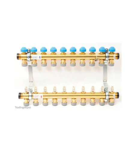 Polypipe Underfloor Heating Manifold 15mm - 10 Port - Push Fit