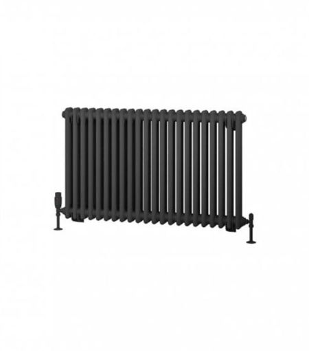 81.0090 Eastbrook Rivassa 2 colum radiator- 600 x 1010mm Matt Anthracite