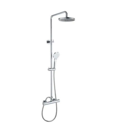 Roca Splash-T Thermostatic Shower Column Kit - Fixed Head & Handset