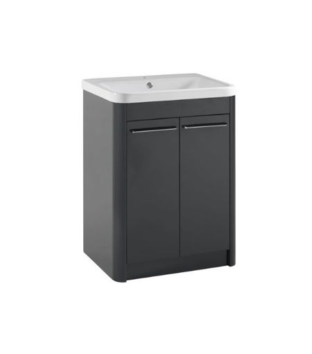 R2 Contour 600mm Freestanding Vanity Unit - Antharcite