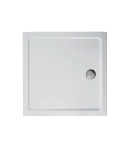 Ideal Standard SIMPLICITY Square Low Profile Shower Tray + Waste; Flat Top; 900x900mm; White