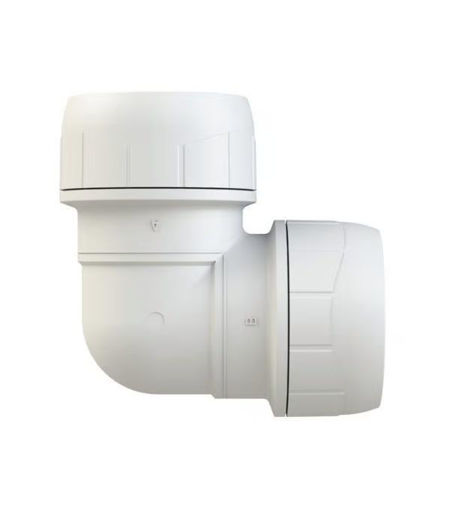 Polypipe New Enhanced Polyplumb 28mm Equal Elbow - White