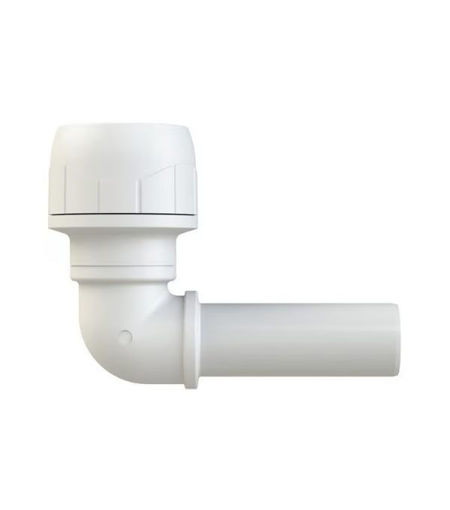 Polypipe New Enhanced Polyplumb 15mm Spigot Elbow - White