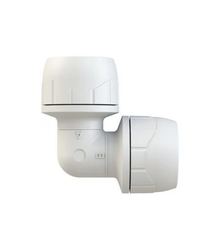 Polypipe New Enhanced Polyplumb 10mm Equal Elbow - White