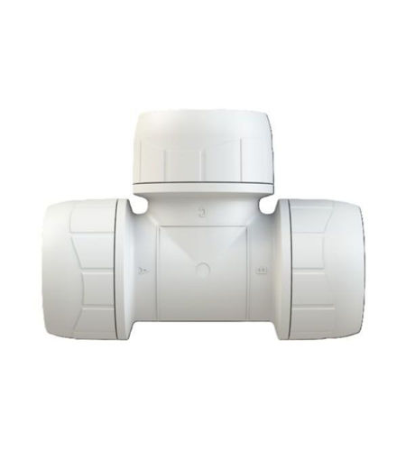 Polypipe New Enhanced Polyplumb 22mm Equal Tee - White