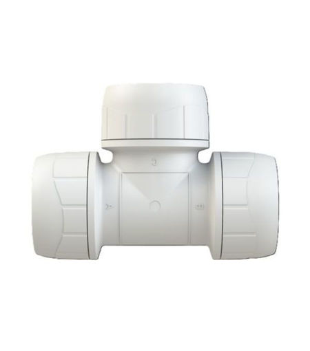 Polypipe New Enhanced Polyplumb 28mm Equal Tee - White