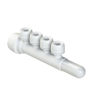 Polypipe New Enhanced Polyplumb 22mm x 10mm (Socket/Spigot) Single Side Manifold 4 Port - White