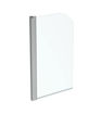 Ideal Connect Bath Screen Bright Silver Radius 800