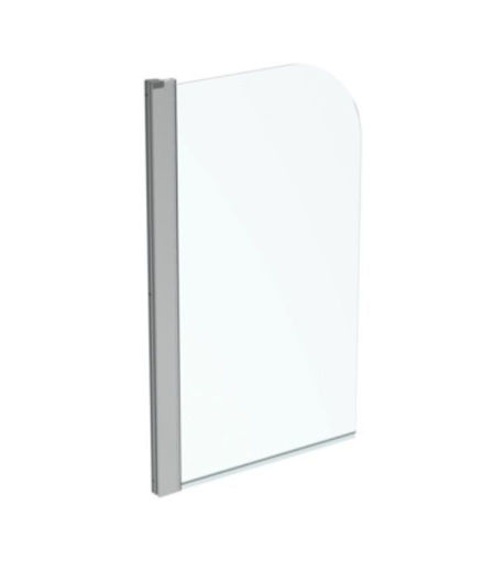 Ideal Connect Bath Screen Bright Silver Radius 800